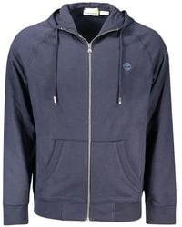 Timberland - Exeter River Logo-Embroidered Zip-Up Cotton Hoodie - Lyst