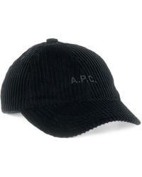 A.P.C. - Logo-Embroidered Corduroy Baseball Cap - Lyst