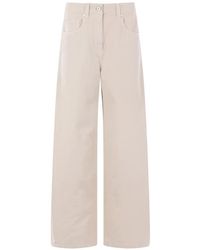 Brunello Cucinelli - Logo-Patch Straight Jeans - Lyst