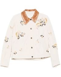 Isabel Marant - Veste À Col Contrastant À Ornements - Lyst