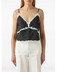 Pinko - Lace-Trim Camisole Top - Lyst
