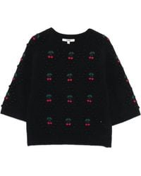 Maje - Pullover Mit Kirschstickerei - Lyst