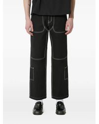 Pleasures - Logo-Patch Trousers - Lyst