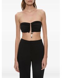 Christopher Esber - Droplet Ruched Crystal-Pendant Top - Lyst