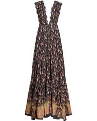 Etro - Long Dress In Stretch Sable Fabric - Lyst