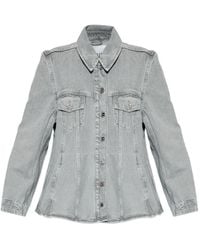 Ganni - Button-Down Denim Shirt - Lyst