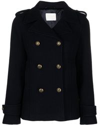 Circolo 1901 - Logo-embossed Button Double-breasted Coat - Lyst