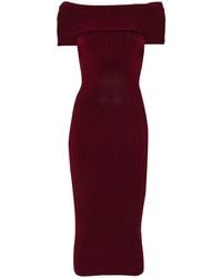Mugler - Off-Shoulder Jurk - Lyst