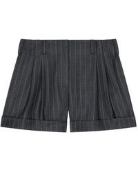 Givenchy - Pinstripe Pleated Shorts - Lyst