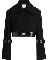 Patou - Veste En Laine À Bords Vernis - Lyst