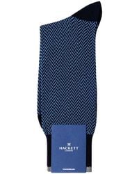 Hackett - Herringbone-Pattern Socks - Lyst