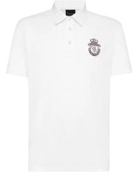 Billionaire - Crest-Embroidered Polo Shirt - Lyst