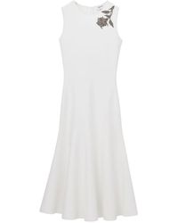 McQueen - Banshee Embroidery Midi Dress - Lyst