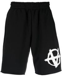 Vetements - Knielange Shorts Mit Logo-Print - Lyst