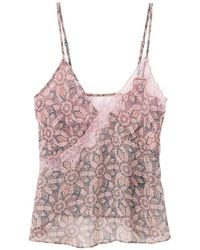 Ba&sh - Tizy Lace-Trimmed Floral-Print Camisole Top - Lyst