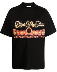 BLUE SKY INN - T-Shirt En Coton À Logo Imprimé - Lyst