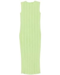 Issey Miyake - Pleated Sleeveless Mini Dress - Lyst