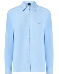 Pinko - Logo-Embroidered Cotton Shirt - Lyst