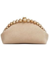 Cult Gaia - Bead-Embellished Suede Clutch Bag - Lyst