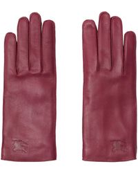 Burberry - Ekd Leather Gloves - Lyst