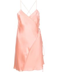 Michelle Mason - Robe courte à design portefeuille - Lyst