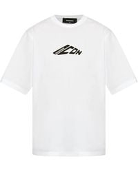 DSquared² - Katoenen T-Shirt Met Icon Logoprint - Lyst