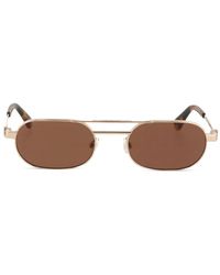 Off-White c/o Virgil Abloh - Round-Frame Double-Bridge Sunglasses - Lyst
