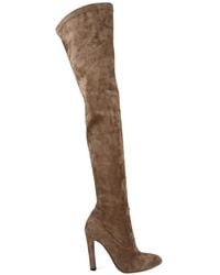 Ralph Lauren - Almond-Toe Thigh-High Boots - Lyst