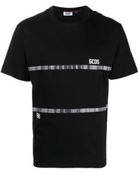 Gcds - T-shirt Verfraaid Met Kristallen - Lyst