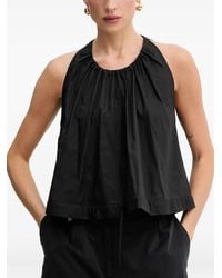 Pinko - Gathered-Neck Sleeveless Top - Lyst