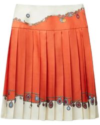 Versace - Stolen Jewels Silk Midi Skirt - Lyst