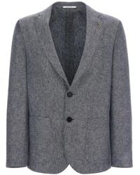 Pal Zileri - Chevron-Pattern Single-Breasted Blazer - Lyst