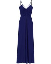 Proenza Schouler - Gathered-Neckline Sleeveless Long Dress - Lyst