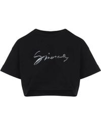Givenchy - Cropped-T-Shirt mit Logo-Print - Lyst