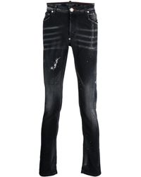 Philipp Plein - Jeans skinny con effetto vissuto - Lyst
