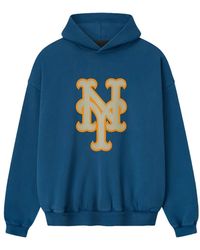 Fear Of God - X Mets Logo-Print Hoodie - Lyst