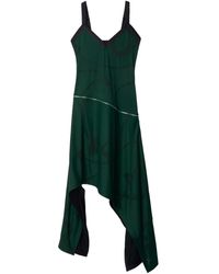 Burberry - Shield Hardware Asymmetric Midi Dress - Lyst