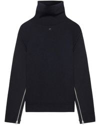 Courreges - Oversized Mock-Neck Sweater - Lyst