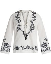 Hemant & Nandita - Aahi Floral Tassel Blouse - Lyst