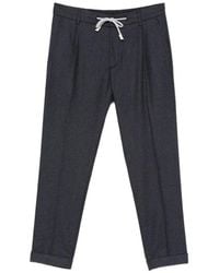 Eleventy - Drawstring-Waist Pleated Trousers - Lyst