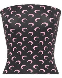 Marine Serre - Moon Printed Second Skin Tube Top - Lyst