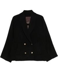 LIBERADD - Double-Breasted Shawl-Lapel Jacket - Lyst
