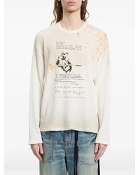 Ann Demeulemeester - Emil Dear Diary Long-Sleeve T-Shirt - Lyst