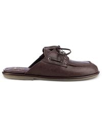 Officine Creative - Love 106 Lace-Detail Flat Leather Mules - Lyst