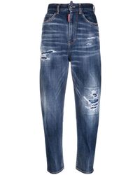 DSquared² - Distressed Cropped Jeans - Lyst