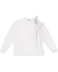 Area - Crystal-Knot Cut-Out T-Shirt - Lyst