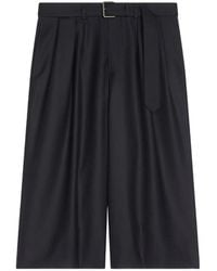 Dries Van Noten - Belted Light Wool Shorts - Lyst