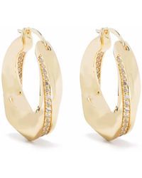 Tom Wood - Infinity Rock-Crystal-Plated Sterling- Hoops - Lyst