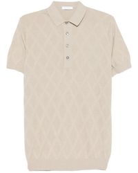 Diktat - Diamond-Pattern Knit Polo Shirt - Lyst