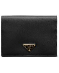 Prada - Saffiano Leather Passport Holder - Lyst